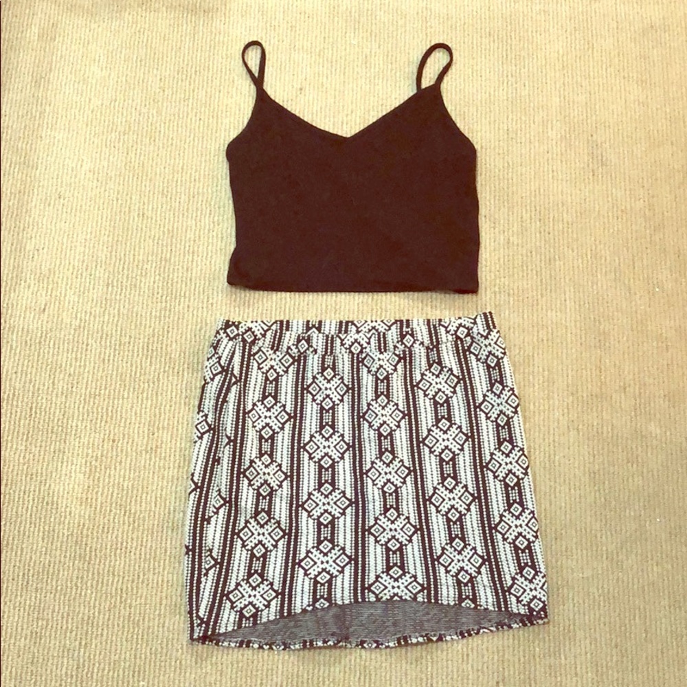 Body-con high low skirt pattern